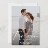Forever hat eine schöne Ring-Foto-Verlobung Modern Save The Date (Vorderseite)