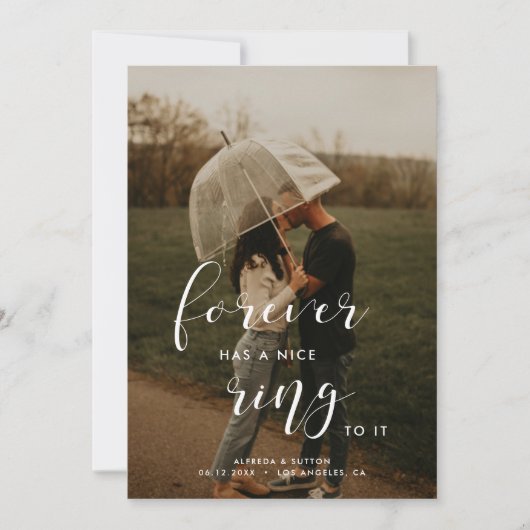 Forever hat einen netten Ring zu ihm Einfach und e Ankündigung (Vorderseite)