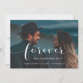 Forever hat einen netten Ring zu ihm Foto Hochzeit Ankündigung (Vorderseite)