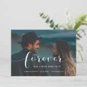 Forever hat einen netten Ring zu ihm Foto Hochzeit Ankündigung (Stehend Vorderseite)