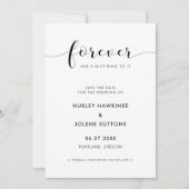 Forever hat einen netten Ring zu ihm Simple Elegan Save The Date (Vorderseite)