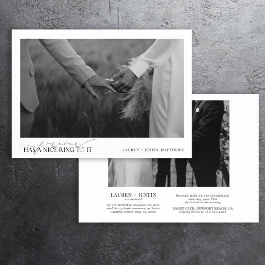 Forever hat einen schönen Ring Elegant 2 Foto Hoch Ankündigung