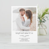 Forever hat einen schönen Ring Quote 2 Foto Verlob Einladung (Stehend Vorderseite)