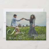 Forever hat einen schönen Ring zu es 2 Foto Verlob Ankündigung (Vorderseite)