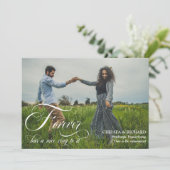 Forever hat einen schönen Ring zu es 2 Foto Verlob Ankündigung (Stehend Vorderseite)