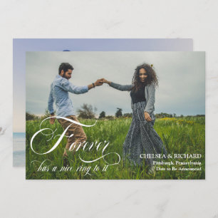 Forever hat einen schönen Ring zu es 2 Foto Verlob Ankündigung