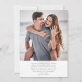 Forever hat einen schönen Ring zu ihm Foto Verlobu Ankündigung (Rückseite)