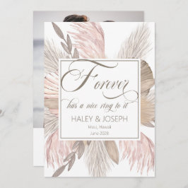 Forever hat einen schönen Ring zu ihm Foto Verlobu Ankündigung