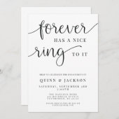 Forever hat einen schönen Ring zu ihm Verlobung ei Einladung (Vorne/Hinten)