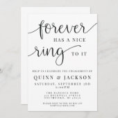 Forever hat einen schönen Ring zu ihm Verlobung ei Einladung (Vorne/Hinten)