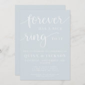 Forever hat einen schönen Ring zu ihm Verlobung ei Einladung (Vorne/Hinten)
