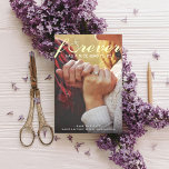 Forever hat einen schönen Ring zu ihm! Verlobung F Save The Date<br><div class="desc">Eine moderne Save the Date- oder Hochzeitsankarte mit den Worten "Für immer hat ein schöner Klang!",  sowie Ihr Foto und Details.</div>