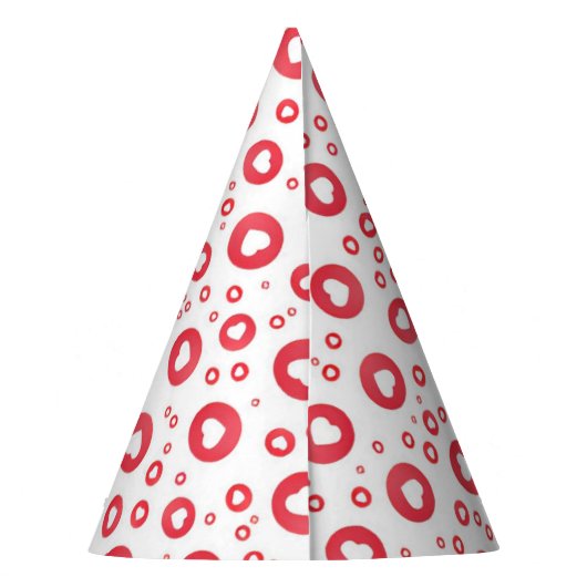 Forever Heart Dots Party Hat Partyhütchen (Rückseite)