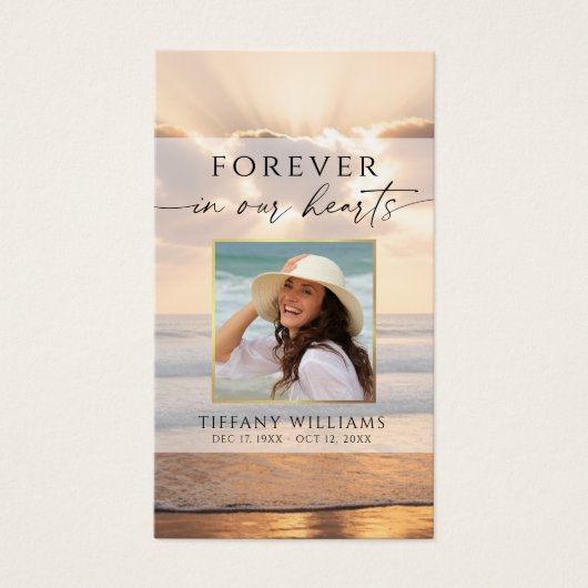 Forever Hearts Beach Sunset Photo Cross Prayer (Vorderseite)