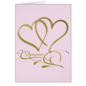 Forever Hearts Gold bearbeitbare Hintergrundfarben (Vorne)