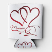 Forever Hearts Red on White Dosenkühler (Vorderseite)