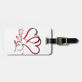 Forever Hearts Red on White Gepäckanhänger (Vorderseite horizontal)