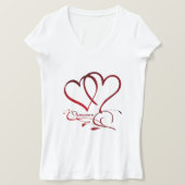 Forever Hearts Red on White T-Shirt (Design vorne)