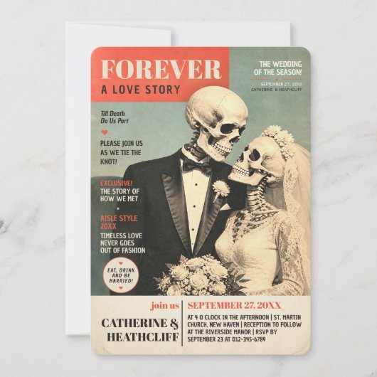 FOREVER Hochzeitsgazette Einladung (Vorderseite)