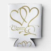 Forever Hört Gold auf Weiß Dosenkühler (Vorderseite)