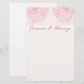 Forever & Immer Rose Briefpapier (Vorne/Hinten)
