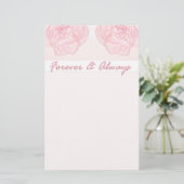 Forever & Immer Rose Briefpapier (Stehend Vorderseite)