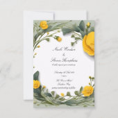 Forever in Bloom Buttercup Hochzeit Einladung (Vorderseite)