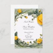 Forever in Bloom Buttercup Hochzeit Einladung (Vorne/Hinten)