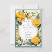 Forever in Bloom Buttercup Hochzeit Einladung (Vorderseite)