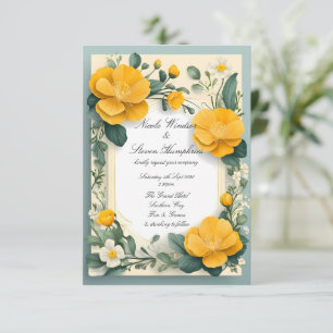 Forever in Bloom Buttercup Hochzeit Einladung