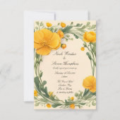 Forever in Bloom Buttercup Hochzeit Einladung (Vorderseite)