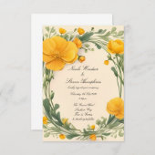 Forever in Bloom Buttercup Hochzeit Einladung (Vorne/Hinten)