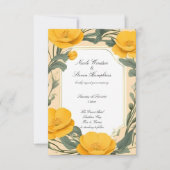 Forever in Bloom Buttercup Hochzeit Einladung (Vorderseite)