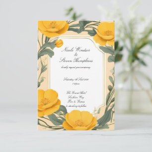 Forever in Bloom Buttercup Hochzeit Einladung