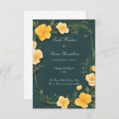 Forever in Bloom Buttercup Hochzeit Einladung (Vorne/Hinten)
