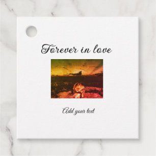 Forever in der Liebe fügen Sie Paar Foto Hochzeit Geschenkanhänger