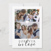 Forever in der Liebe Kalligrafie Hochzeitsszenario Dankeskarte (Vorderseite)