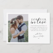 Forever in der Liebe Kalligrafie Hochzeitsszenario Dankeskarte (Vorderseite)