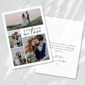 Forever in der Liebe Kalligrafie Hochzeitsszenario Dankeskarte