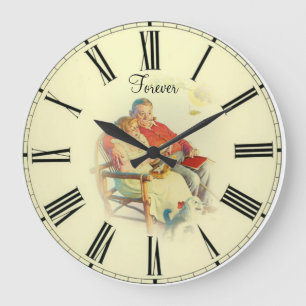 Forever in love große wanduhr