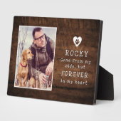 Forever in My Heart Foto & Name Dog/Cat Memorial Fotoplatte (Seite)