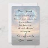 Forever in my heart! Heart and clouds, custom  Karte (Rückseite)