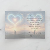 Forever in my heart! Heart and clouds, custom  Karte (Innenseite)