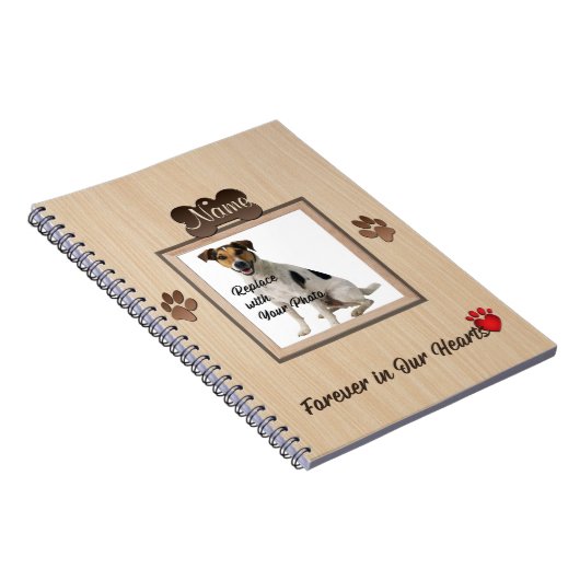 Forever in Our Heart Pet Loss - Dog Notebook Notizblock (Rechte Seite)