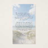 Forever in Our Hearts Beach Photo Memorial Cards (Rückseite)