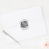 Forever In Our Hearts Brushed Photo Funeral Runder Aufkleber (Umschlag)