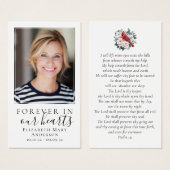 Forever in Our Hearts Cardinal Funeral Prayer Card (Vorne & Hinten)
