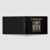 Forever in Our Hearts Elegantes Skript-Foto Gästebuch (Voll)