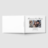 Forever in Our Hearts Elegantes Skript-Foto Gästebuch (Voll)