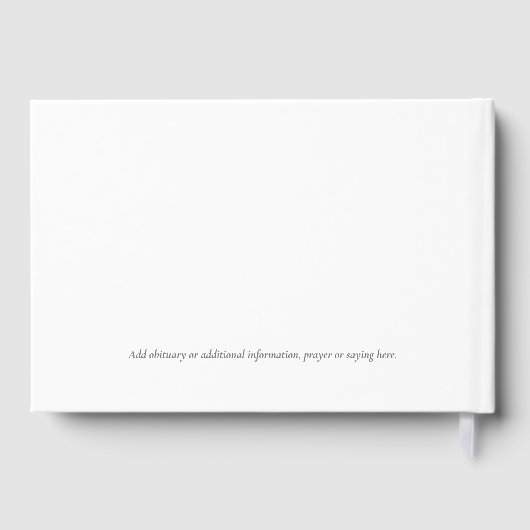 Forever in our Hearts Floral Funeral Memorial Gästebuch (Rückseite)